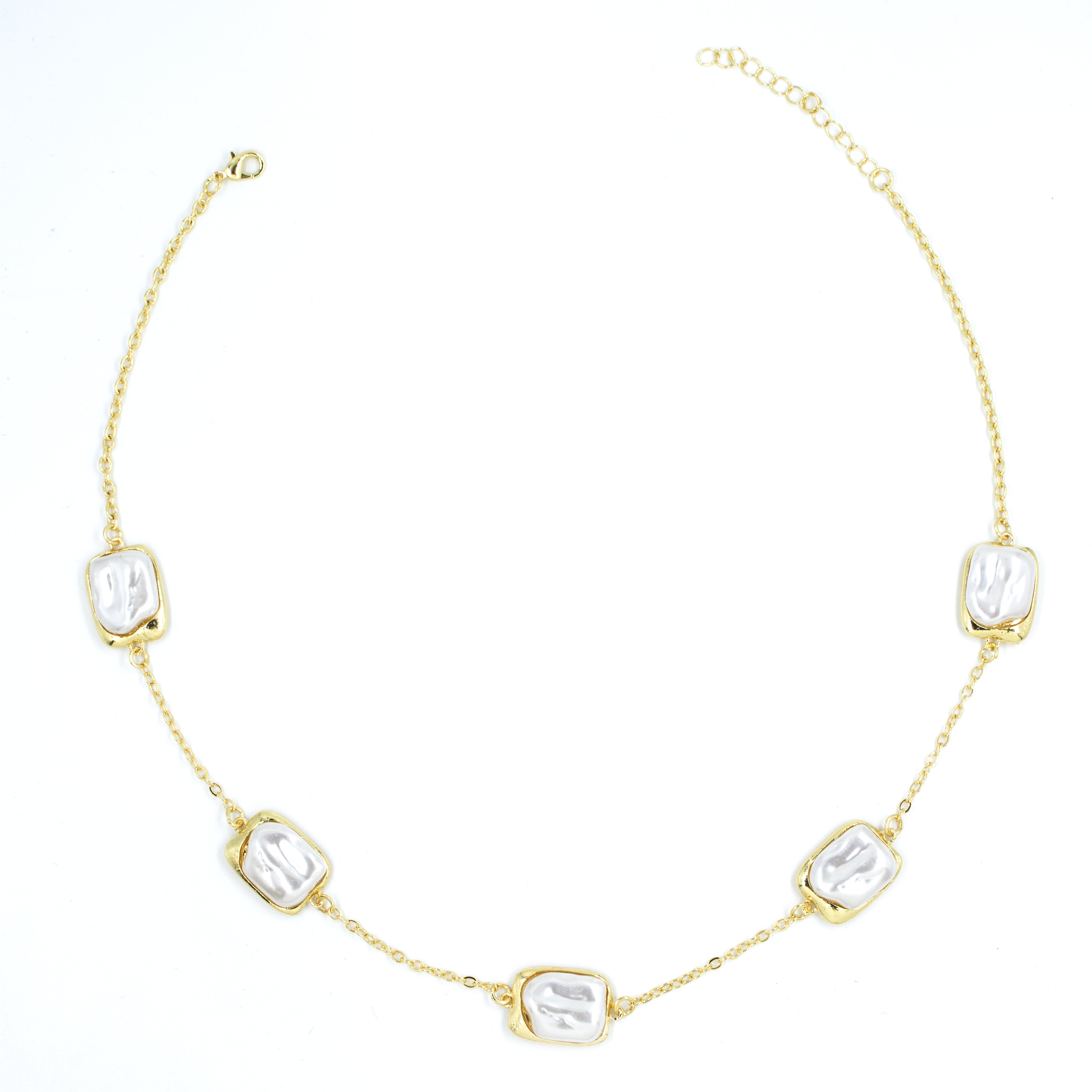 COLLAR AMANDA PERLAS BAÑO EN RODIO