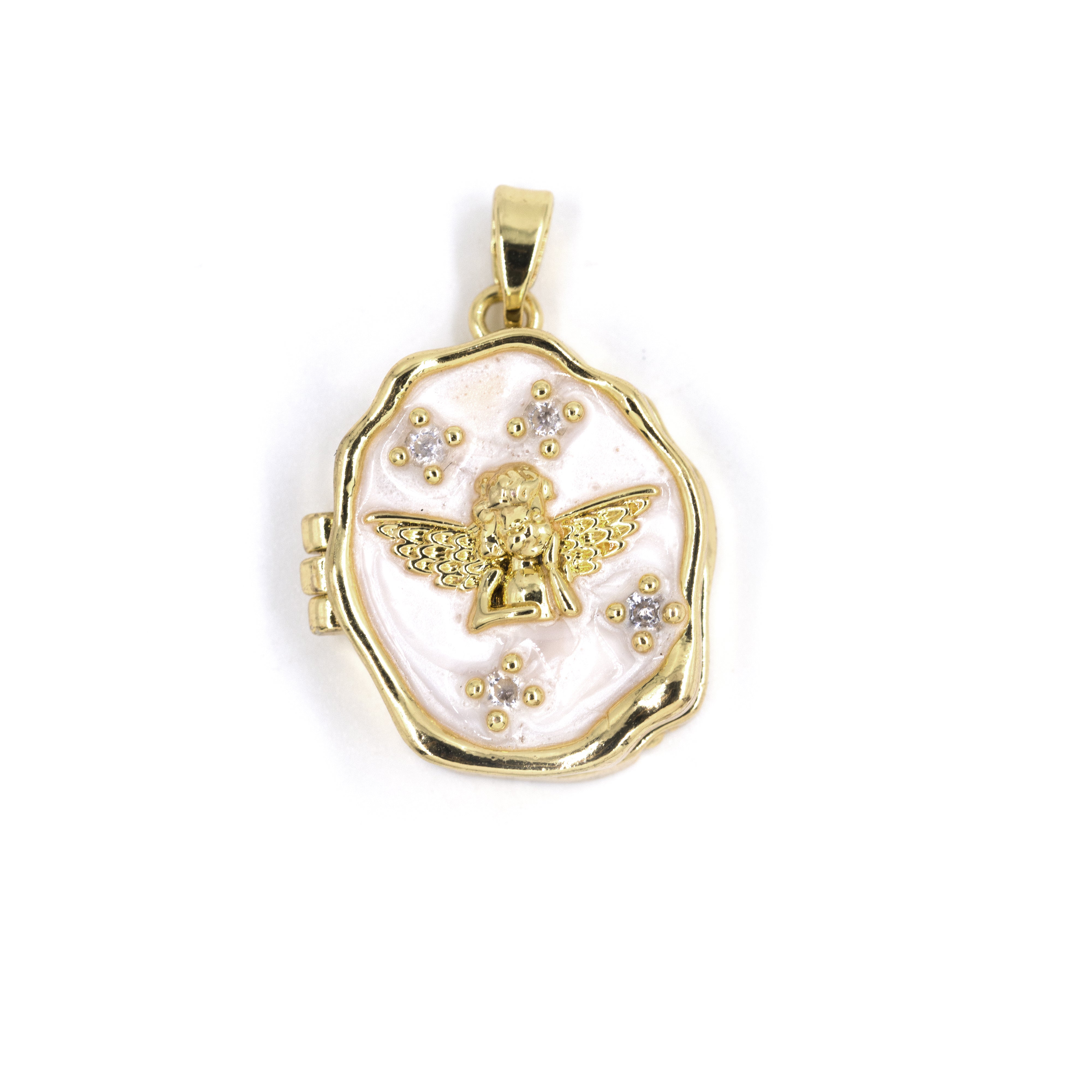 DIJE RELICARIO ANGELICAL BAÑO EN RODIO