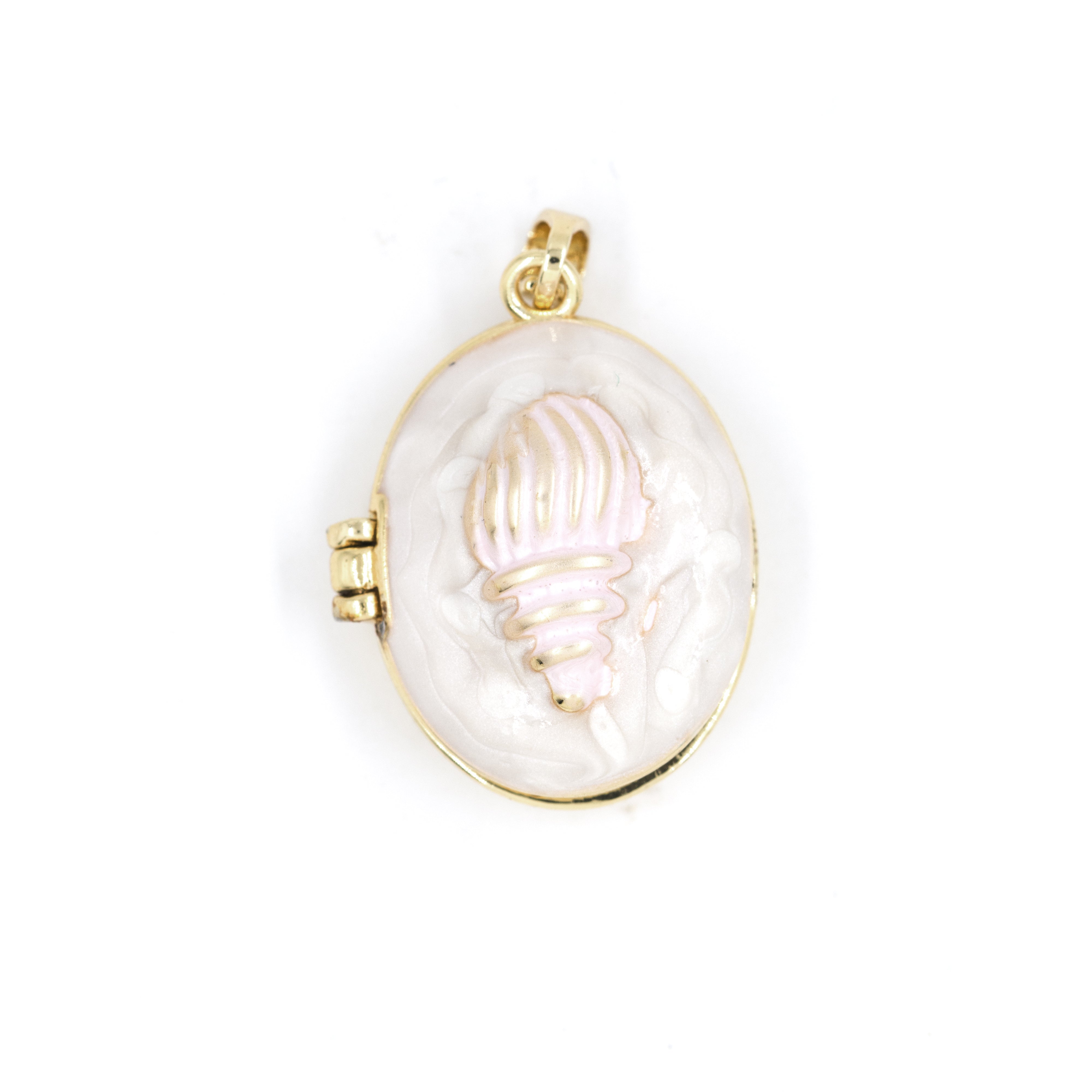 DIJE RELICARIO FLOR ARIEL BAÑO EN RODIO