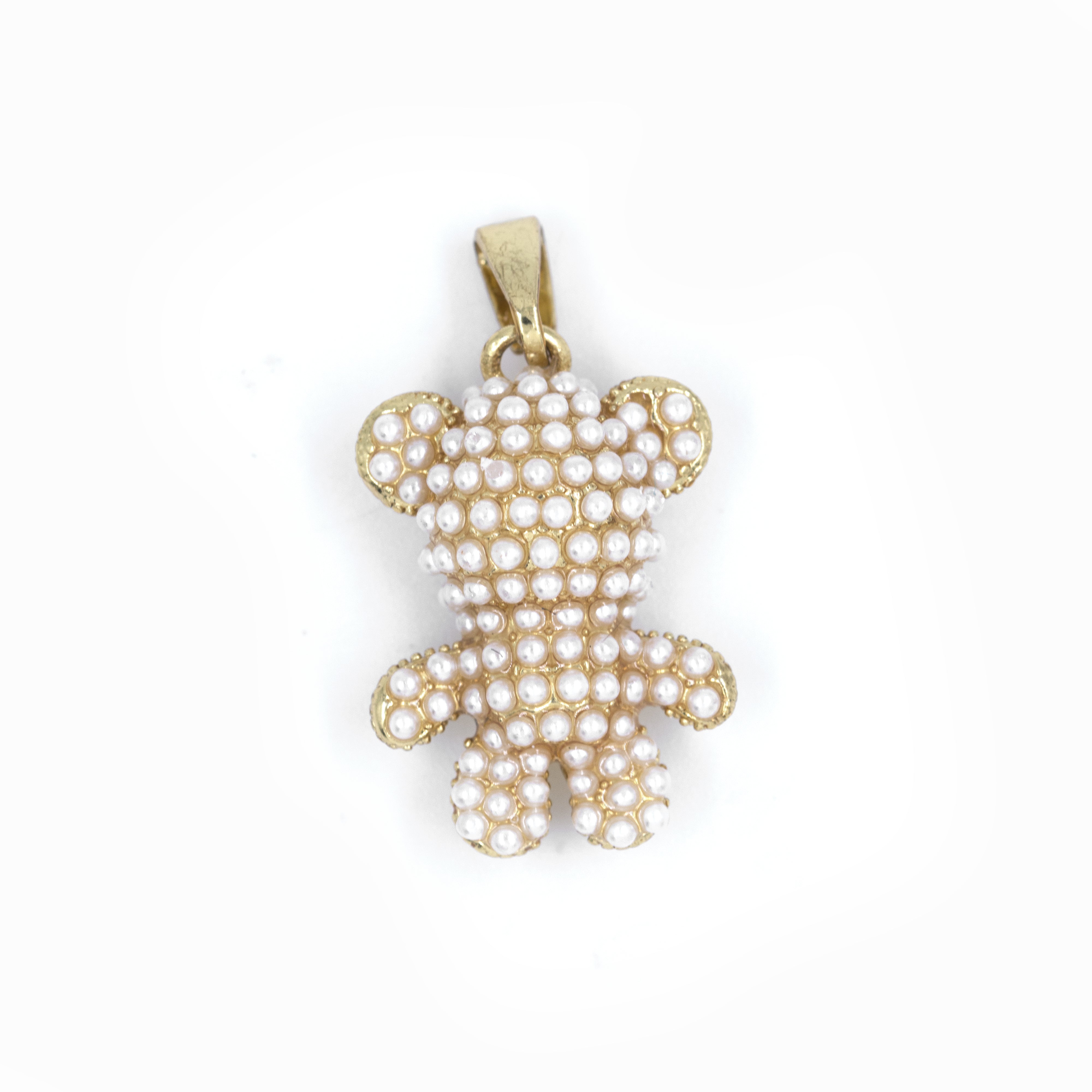 DIJE OSO PERLAS BAÑO EN RODIO