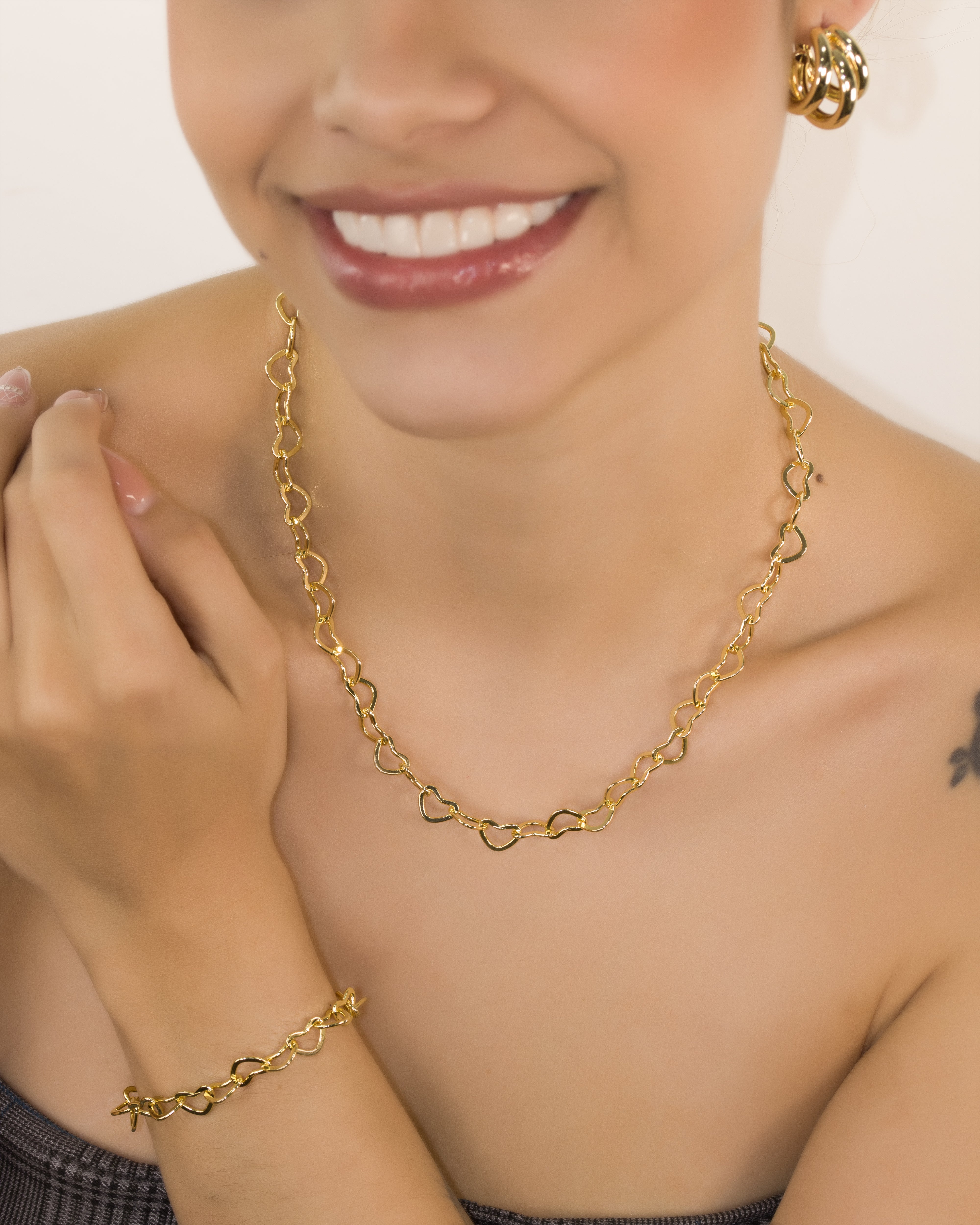 CADENA DE AMOR PEQUEÑA BAÑO EN RODIO