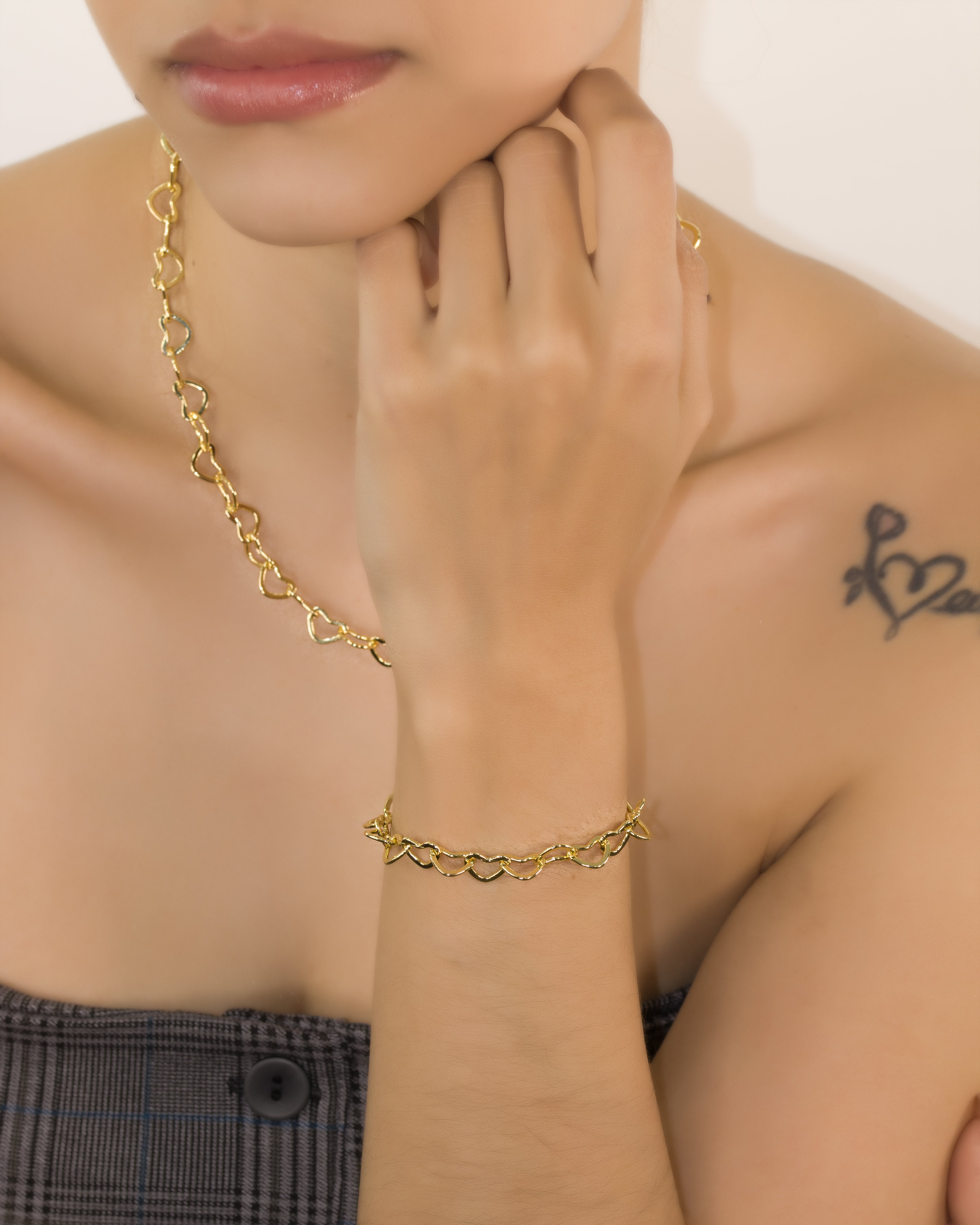 PULSERA CADENA DE AMOR BAÑO EN RODIO