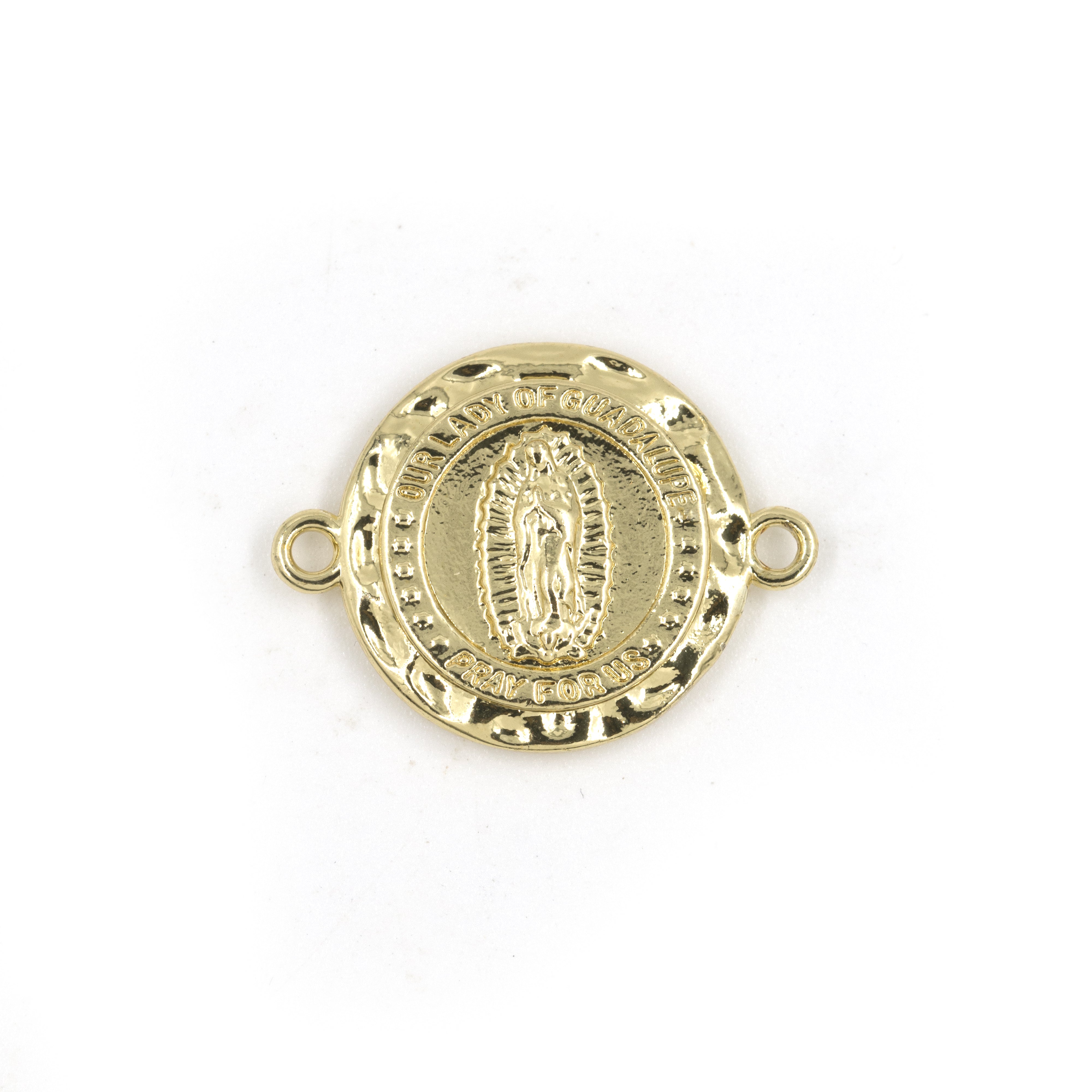 DIJE PULSERA GUADALUPE BAÑO EN RODIO