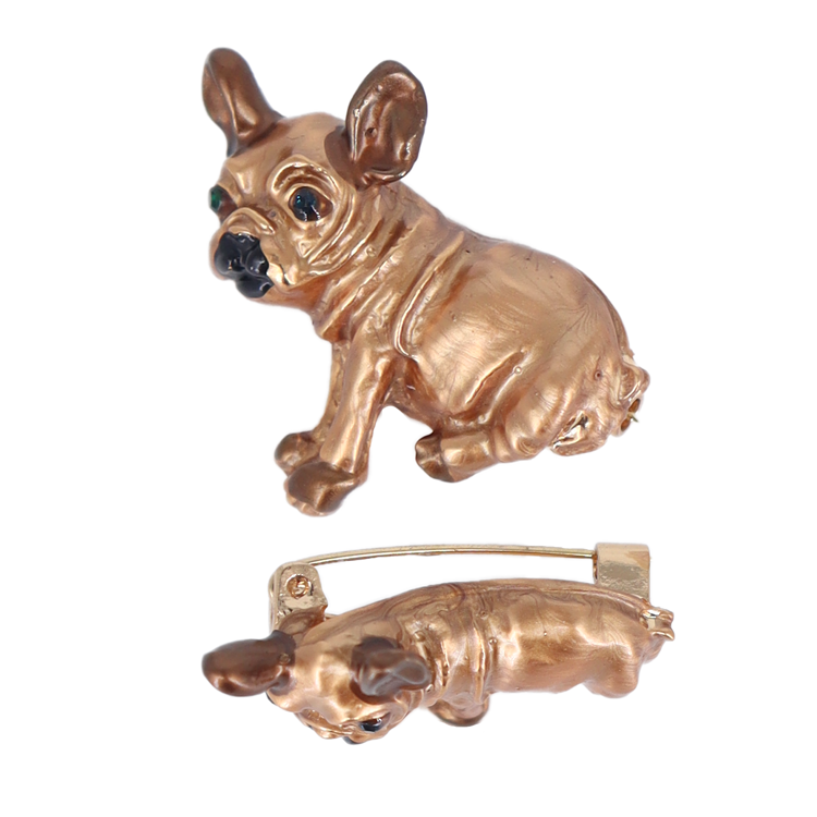 PIN PERRO BULLDOG DORADO