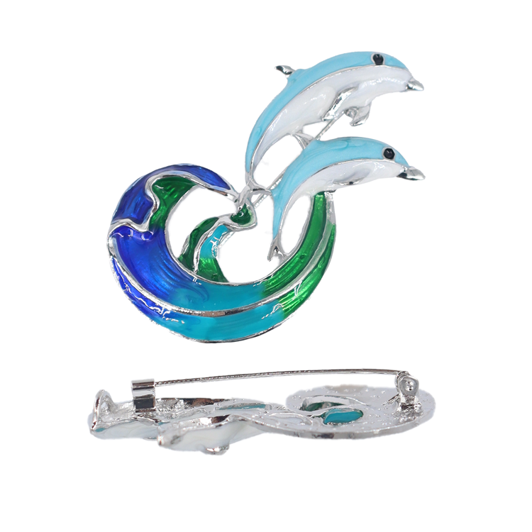 PIN DELFIN PLATA