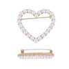 PIN CORAZON PERLA DORADO