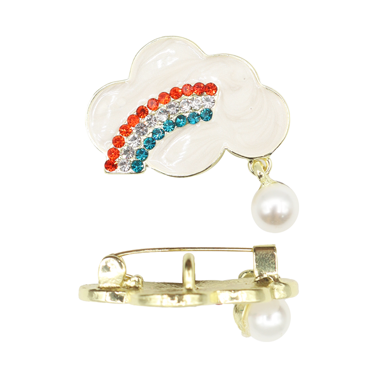 PIN NUBE COLORIDA BAÑO EN RODIO