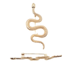 PIN SERPIENTE DORADA BAÑO EN RODIO