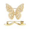 PIN MARIPOSA BRILLANTE DORADA PREMIUM BAÑO EN RODIO