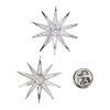 PIN ESTRELLA PLATEADO PREMIUM BAÑO EN RODIO