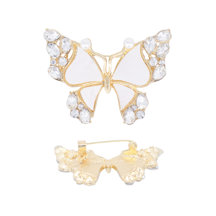 PIN MARIPOSA CON DIAMANTES