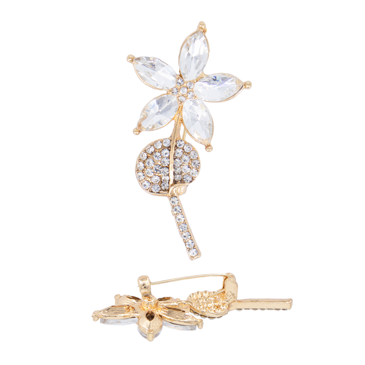 PIN FLOR LIRIO DIAMANTES
