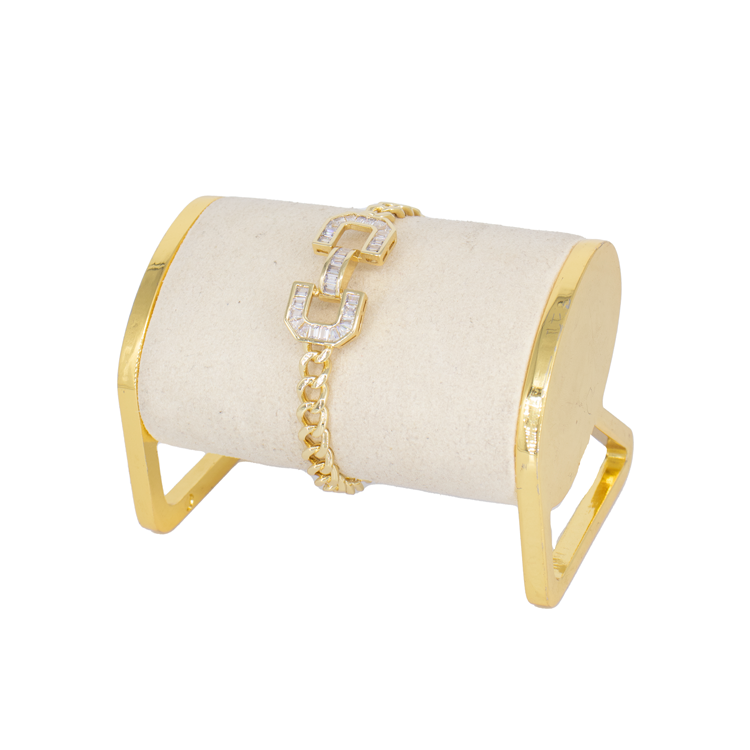 PULSERA GUCCI CIRCON BLANCO BAÑO EN RODIO