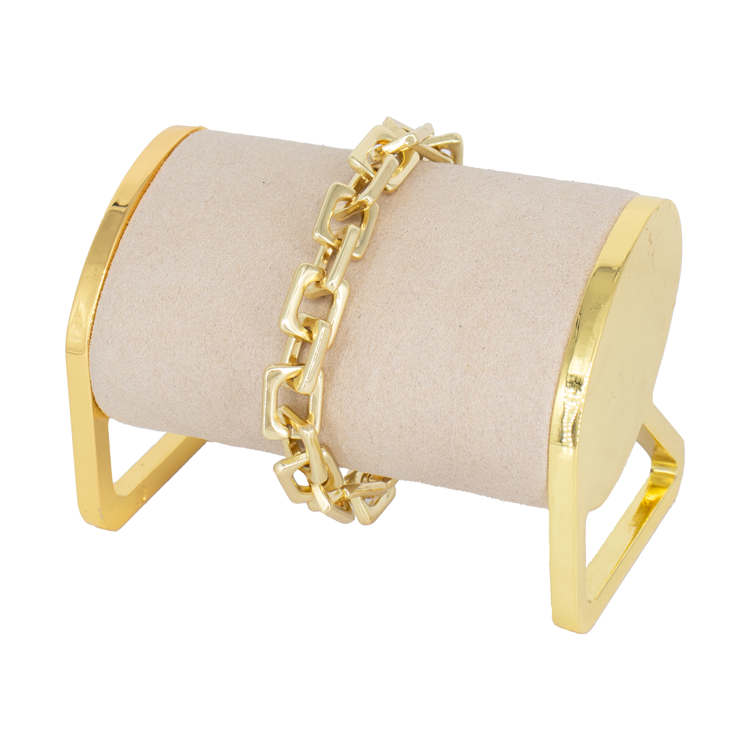 PULSERA RECTANGULO BAÑO EN RODIO