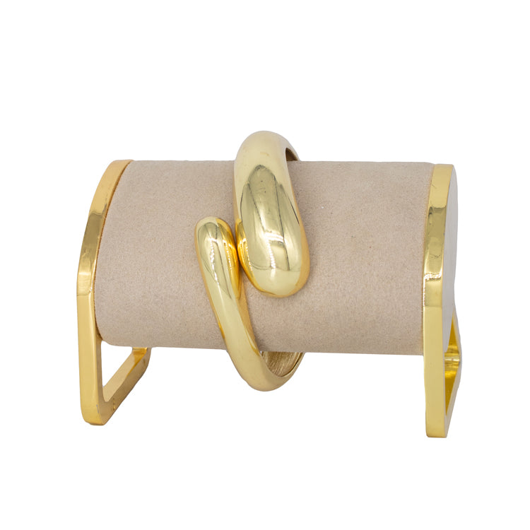 PULSERA HUG GOLDEN BAÑO EN RODIO
