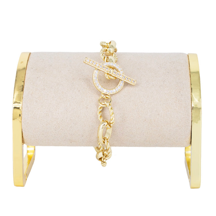 PULSERA LAZOS DE LUZ BAÑO EN RODIO