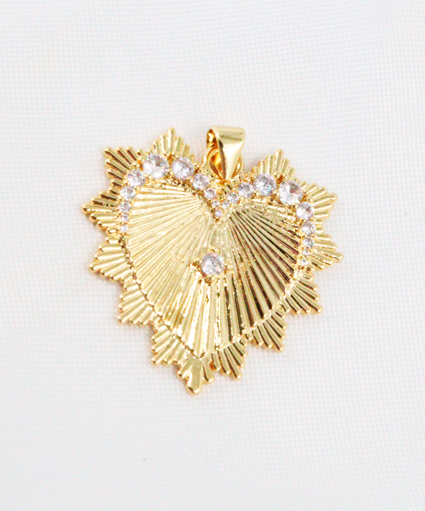 DIJE CORAZÓN EN RODIO