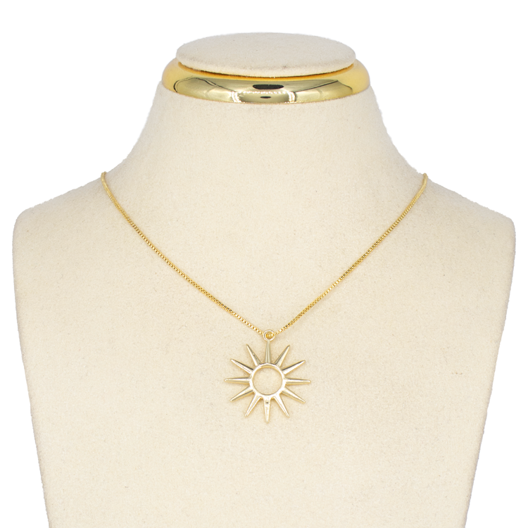 DIJE SOL SILUETA BAÑO EN RODIO