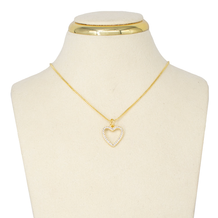 DIJE CORAZON TRAZO BAÑO EN RODIO