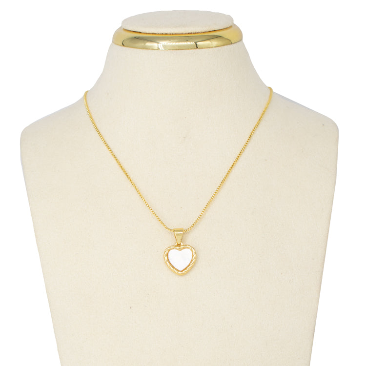 DIJE CORAZON ESPIRAL BAÑO EN RODIO