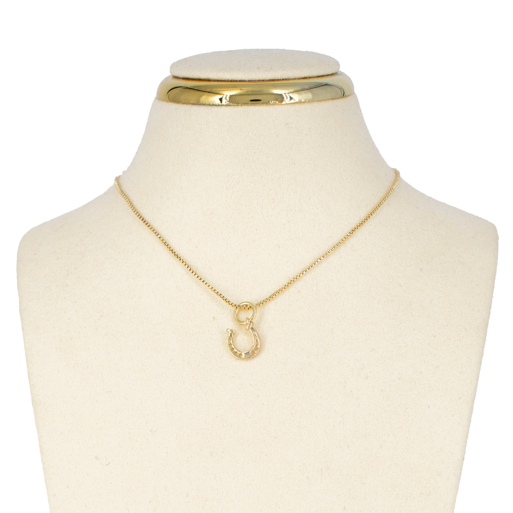 DIJE HERRADURA DE LA SUERTE BAÑO EN RODIO