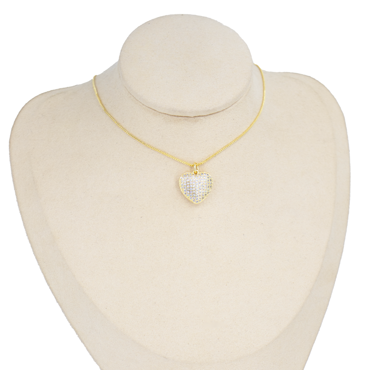 DIJE CORAZÓN PLATEADO BAÑO EN RODIO