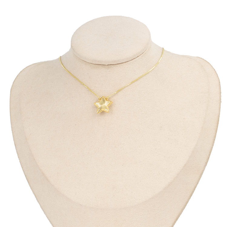 DIJE ESTRELLA DIAMANTADA BAÑO EN RODIO