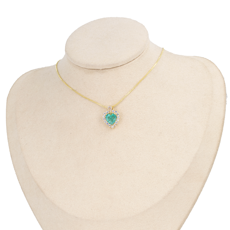 DIJE CORAZÓN BAÑO EN RODIO