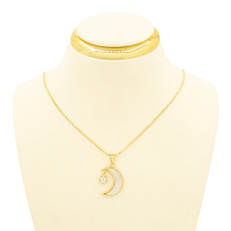 DIJE LUNA ROSA BAÑO EN RODIO