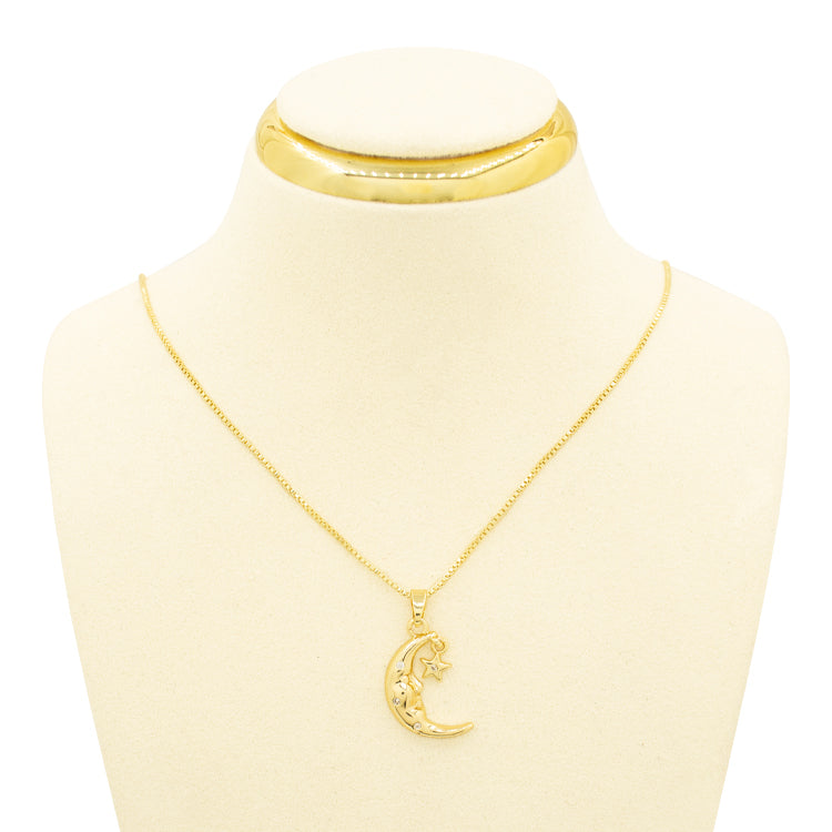 DIJE MOON GOLDEN BAÑO EN RODIO