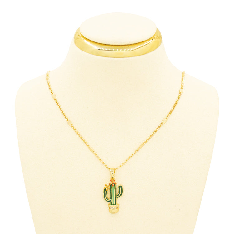 DIJE CACTUS VERDE BAÑO EN RODIO