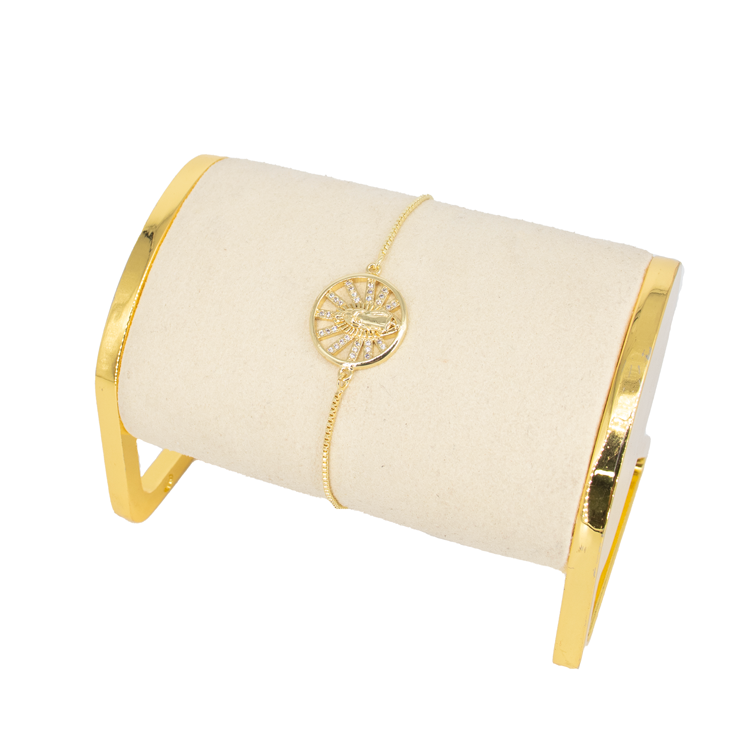 PASADOR PULSERA VIRGEN EN RODIO