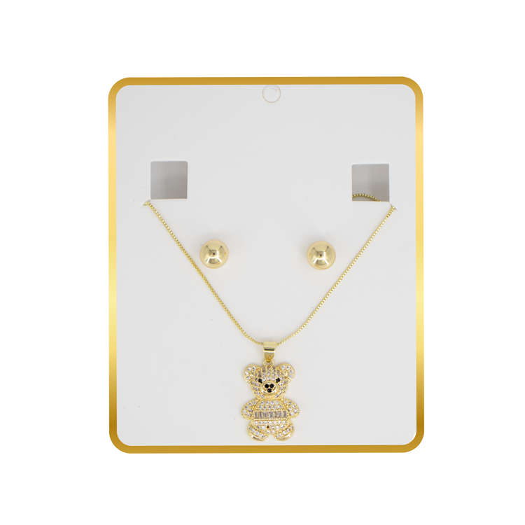 SET DIJE OSO + TOPO BAÑO DE RODIO