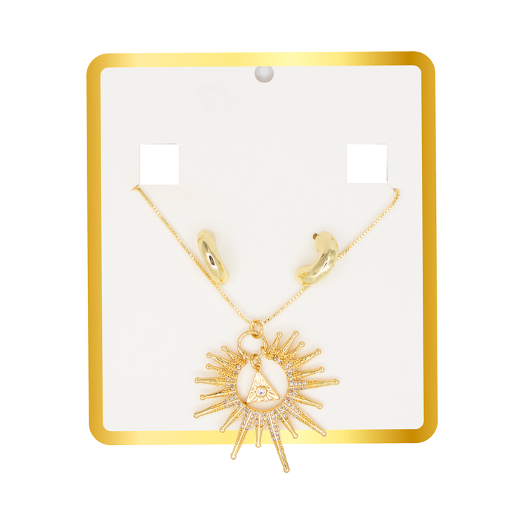 SET SOL TRIANGULO + TOPO BAÑO EN RODIO