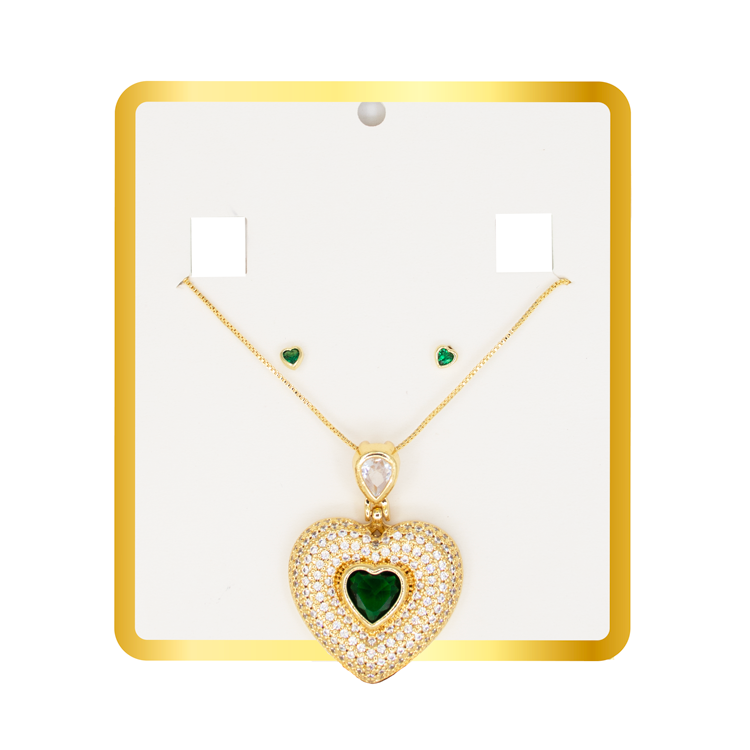 SET CORAZON CHUNKY + TOPO BAÑO EN RODIO