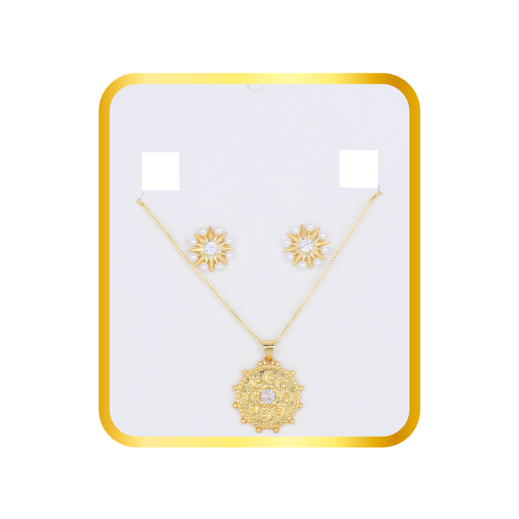 SET LUNAS MEDALLA + TOPO BAÑO EN RODIO