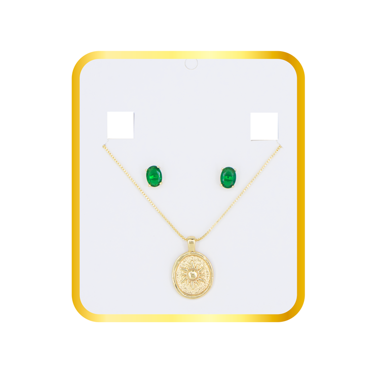 SET ESMERALDAS + TOPO BAÑO EN RODIO