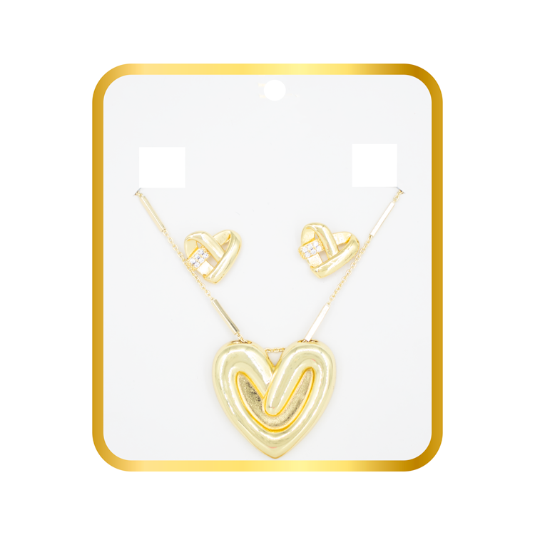 SET AMOR DE ORO BAÑO EN RODIO