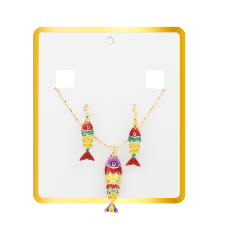 SET PESCADO AURA LILA BAÑO EN RODIO