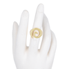 ANILLO ESPIRAL LISO BAÑO EN RODIO