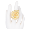 ANILLO CARACOL CHUNKY DORADA BAÑO EN RODIO