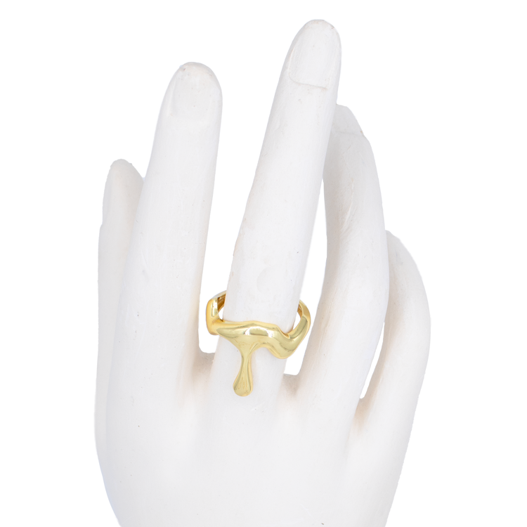 ANILLO MELT BAÑO EN RODIO