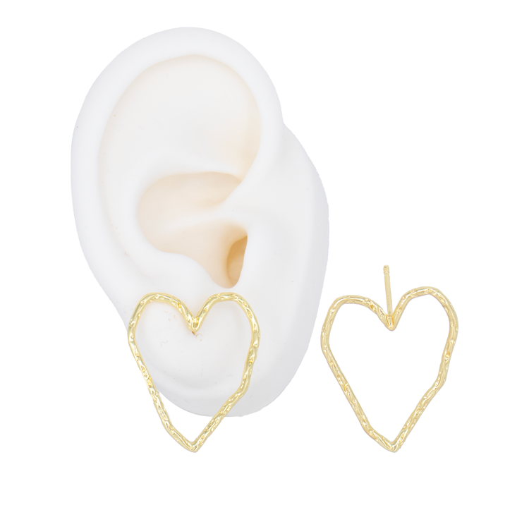 TOPO CORAZON MARTILLADO EN RODIO