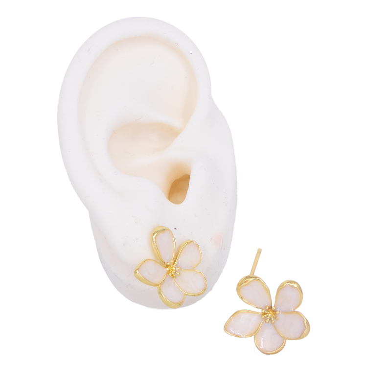 TOPO FLOR LILY PEQUEÑA BAÑO EN RODIO