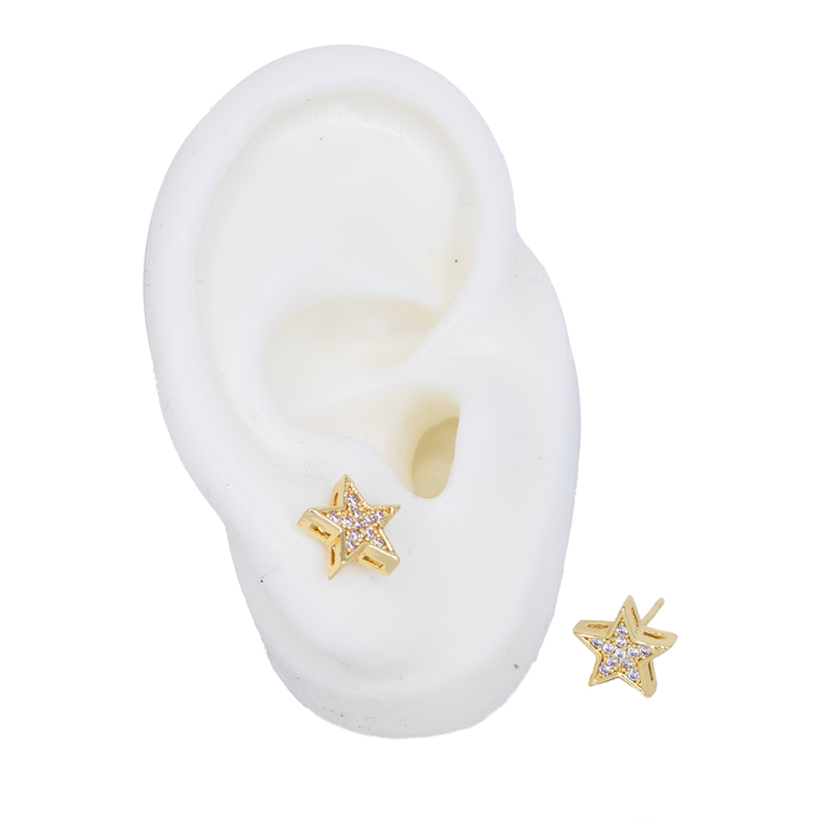 TOPOS ESTRELLAS CIRCONADAS BAÑO EN RODIO