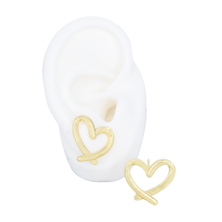 TOPO CORAZON EN LAZOS BAÑO EN RODIO