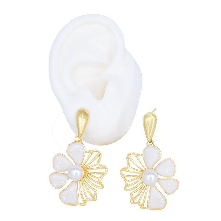 TOPO FLOR BLANCA CHUNKY BAÑO EN RODIO