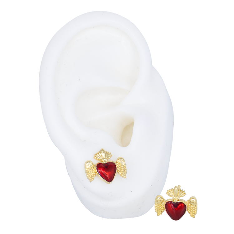 TOPO CORAZON ALAS BAÑO EN RODIO