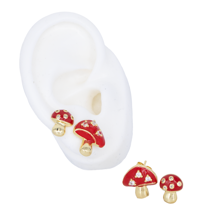 TOPO HONGO ROJO MISTICO GRANDE BAÑO EN RODIO