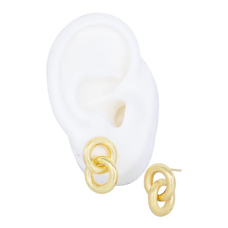 TOPO DOBLE CIRCULO ENLAZADO BAÑO EN RODIO